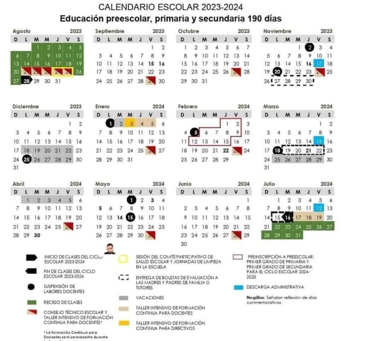 SEP publica calendarios escolares para el ciclo lectivo 20232024